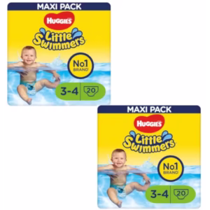 Huggies Little Swimmers swim diapers size 1-2, 3-4, 4-7 (7-15 kg) 2x20 pieces